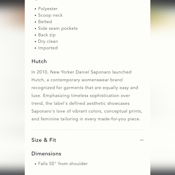 NEW Anthropologie Hutch Alice Fit & Flare Midi Dress Size 4P - Picture 6 of 16